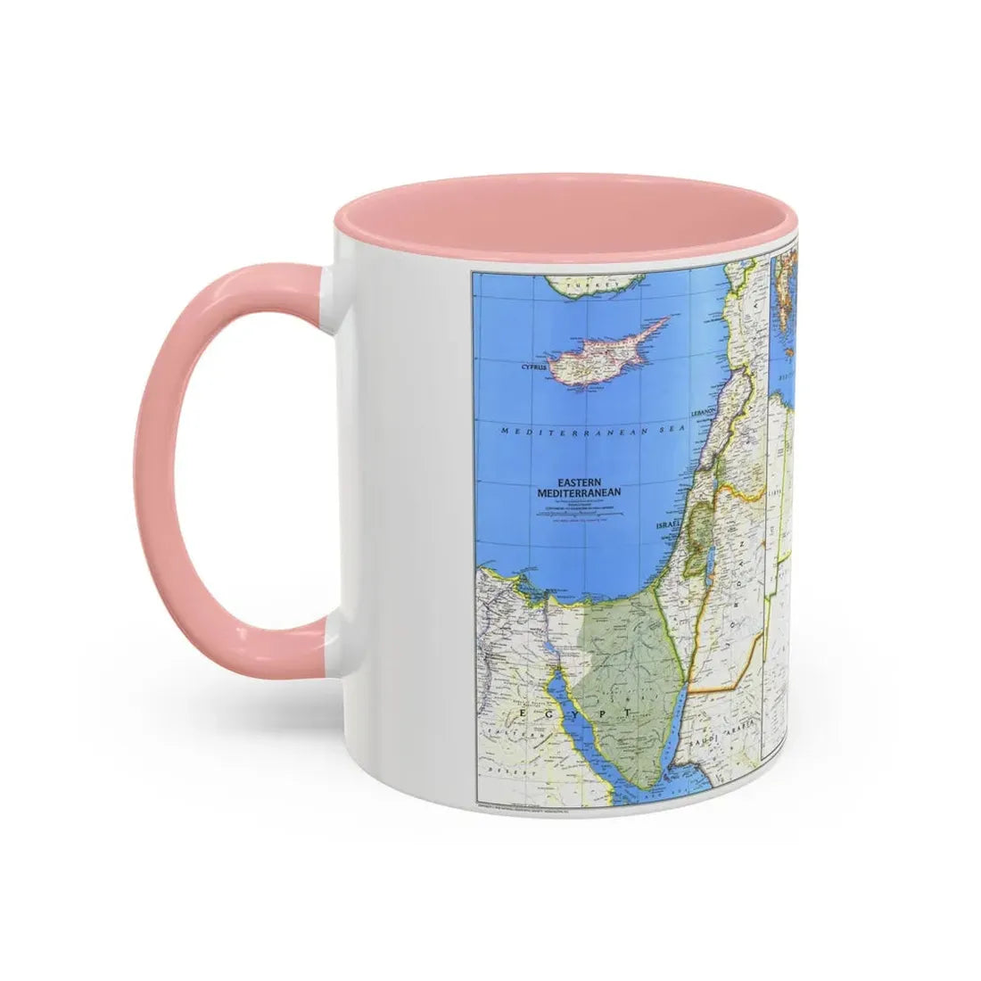 Middle East (1978) (Map) Accent Coffee Mug - Go Mug Yourself