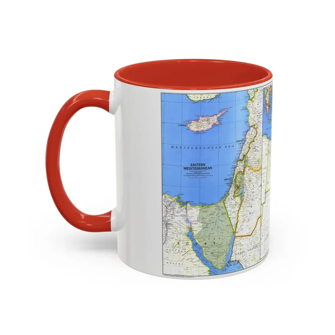 Middle East (1978) (Map) Accent Coffee Mug - Go Mug Yourself