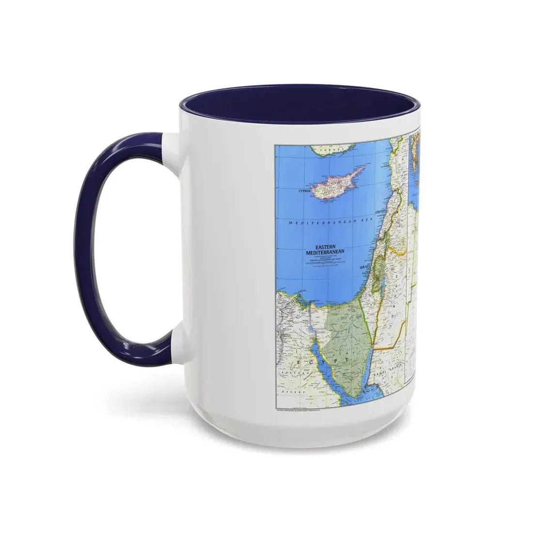 Middle East (1978) (Map) Accent Coffee Mug - Go Mug Yourself