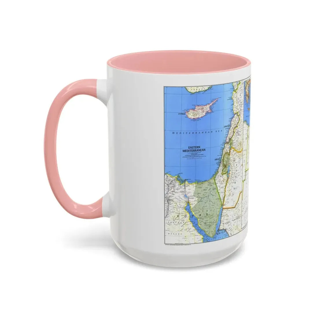 Middle East (1978) (Map) Accent Coffee Mug - Go Mug Yourself