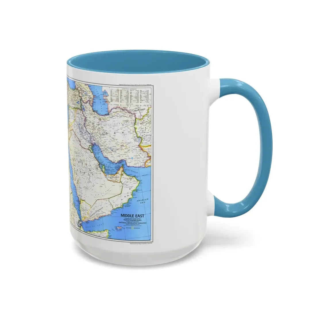 Middle East (1978) (Map) Accent Coffee Mug - Go Mug Yourself