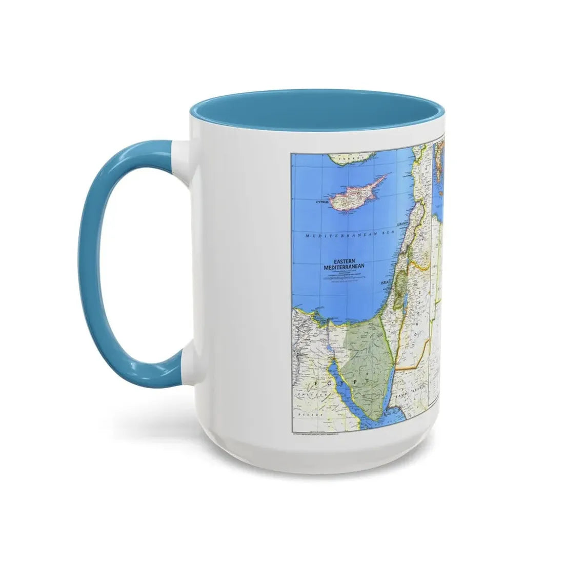 Middle East (1978) (Map) Accent Coffee Mug - Go Mug Yourself