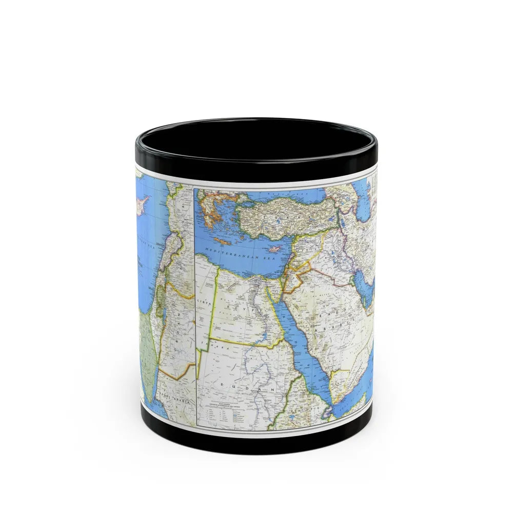 Middle East (1978) (Map) Black Coffee Mug-11oz-Go Mug Yourself