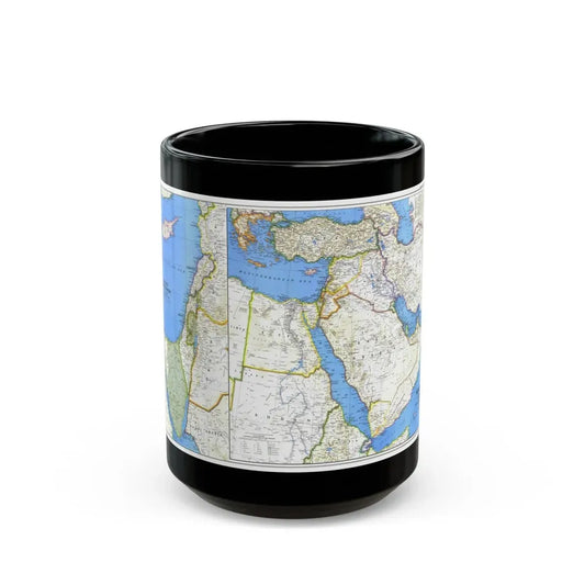 Middle East (1978) (Map) Black Coffee Mug 15oz - Go Mug Yourself