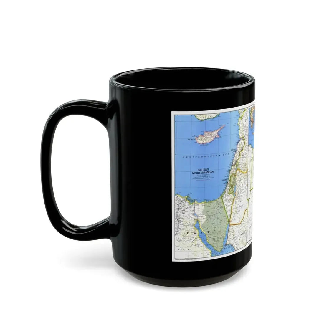 Middle East (1978) (Map) Black Coffee Mug - Go Mug Yourself