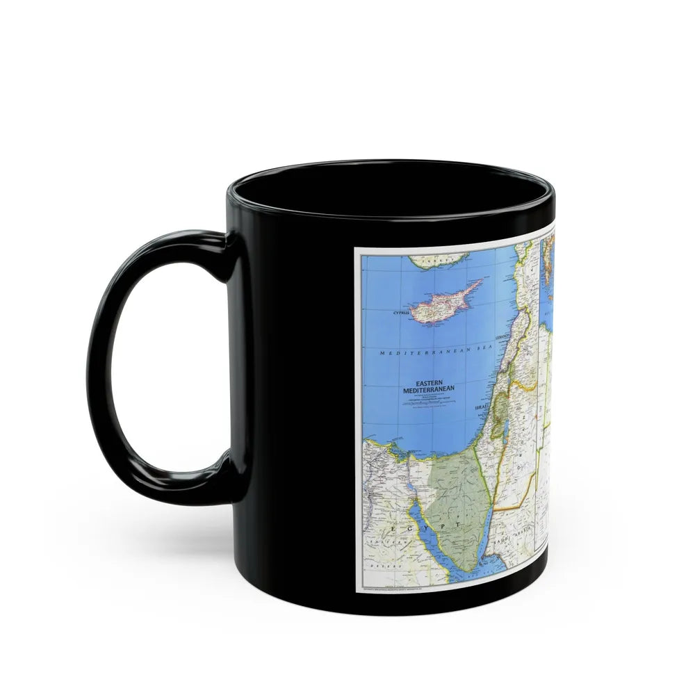 Middle East (1978) (Map) Black Coffee Mug-Go Mug Yourself