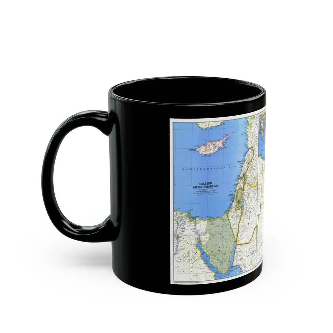 Middle East (1978) (Map) Black Coffee Mug - Go Mug Yourself