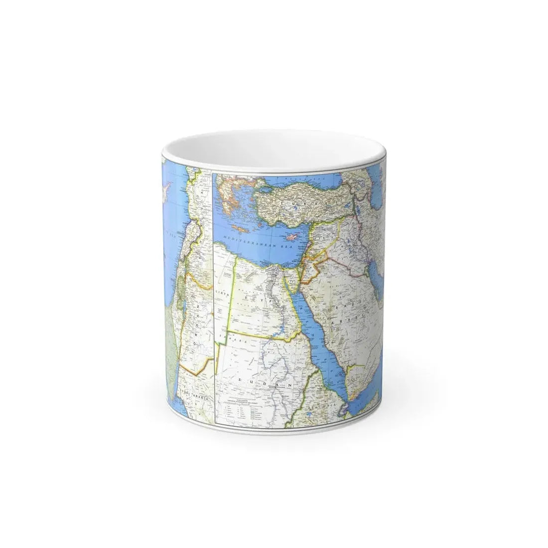 Middle East (1978) (Map) Color Changing Mug 11oz Default Title 11oz - Go Mug Yourself