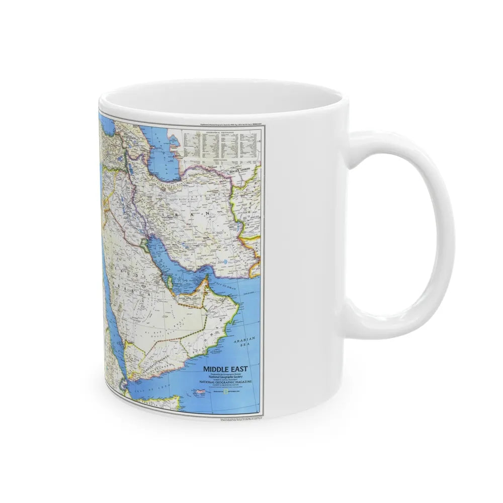 Middle East (1978) (Map) White Coffee Mug-Go Mug Yourself