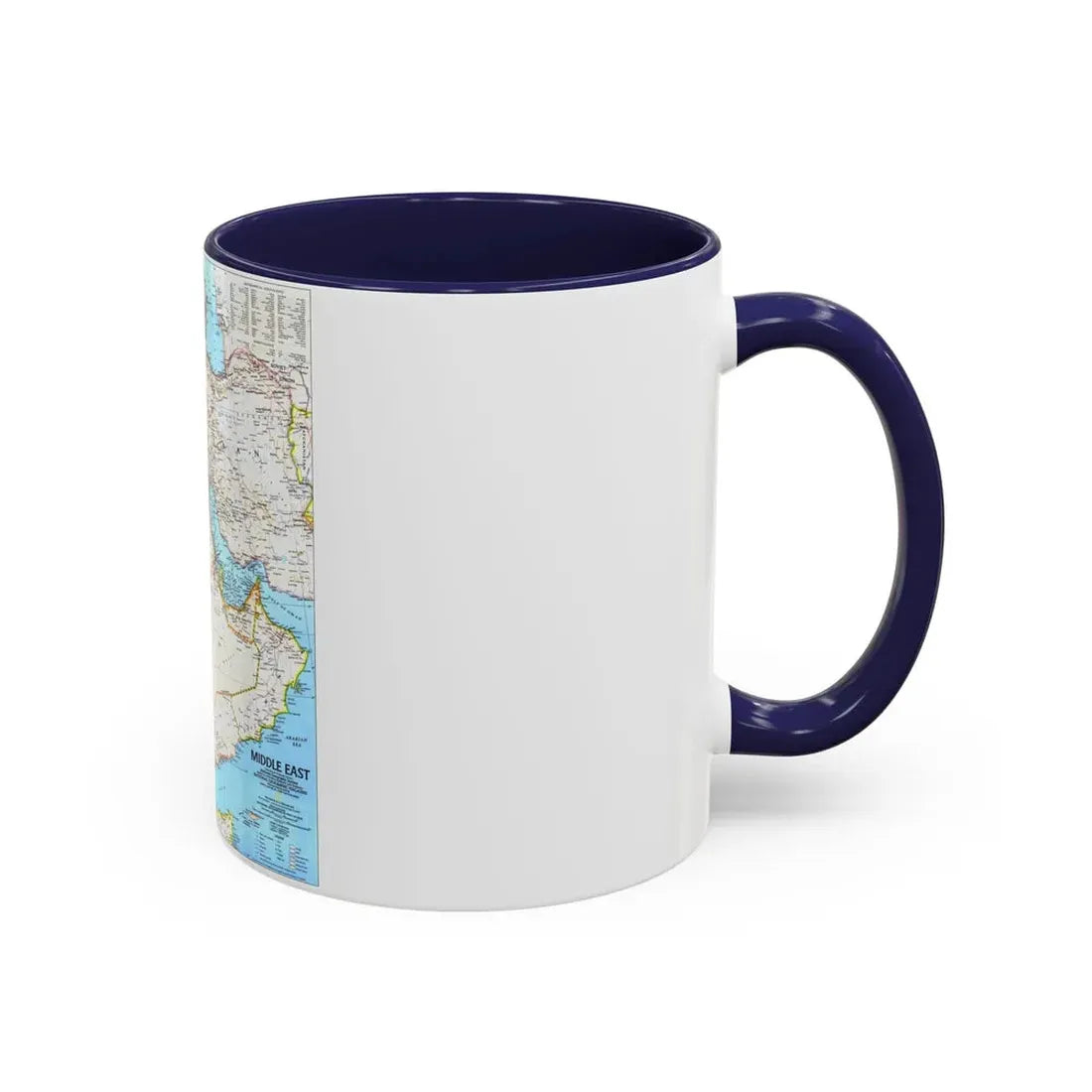Middle East (1991) (Map) Accent Coffee Mug - Go Mug Yourself