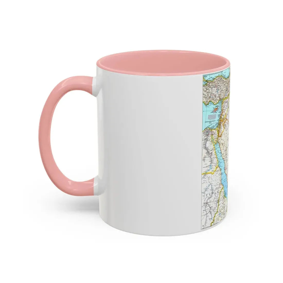 Middle East (1991) (Map) Accent Coffee Mug - Go Mug Yourself