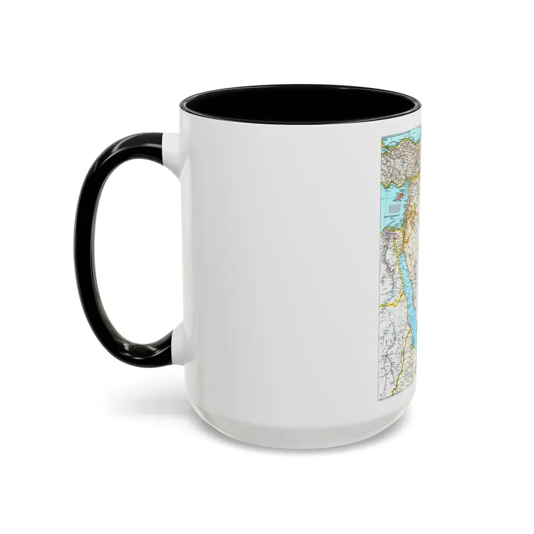 Middle East (1991) (Map) Accent Coffee Mug - Go Mug Yourself