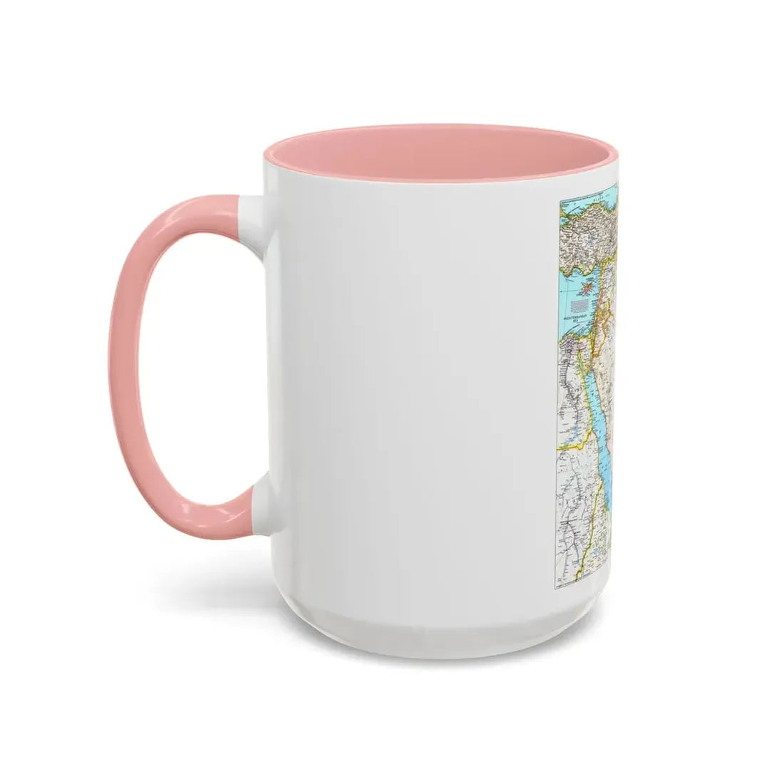 Middle East (1991) (Map) Accent Coffee Mug - Go Mug Yourself