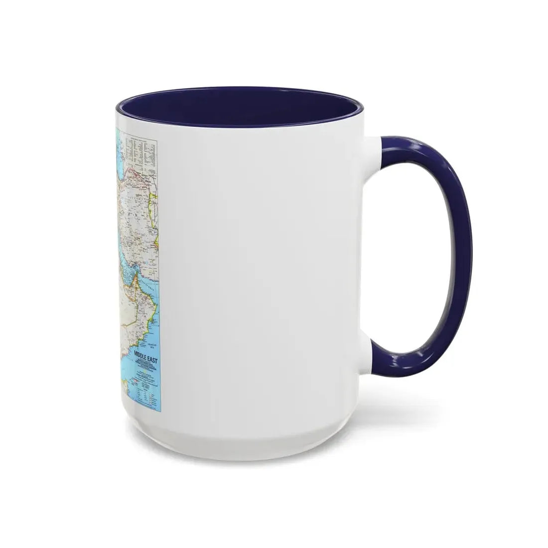 Middle East (1991) (Map) Accent Coffee Mug - Go Mug Yourself