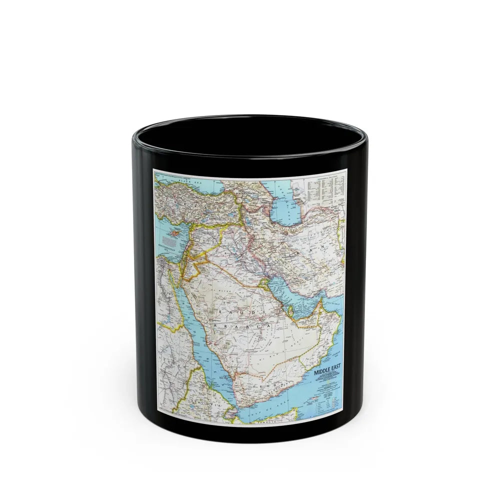 Middle East (1991) (Map) Black Coffee Mug-11oz-Go Mug Yourself