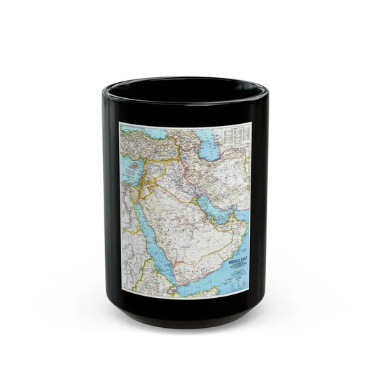 Middle East (1991) (Map) Black Coffee Mug 15oz - Go Mug Yourself