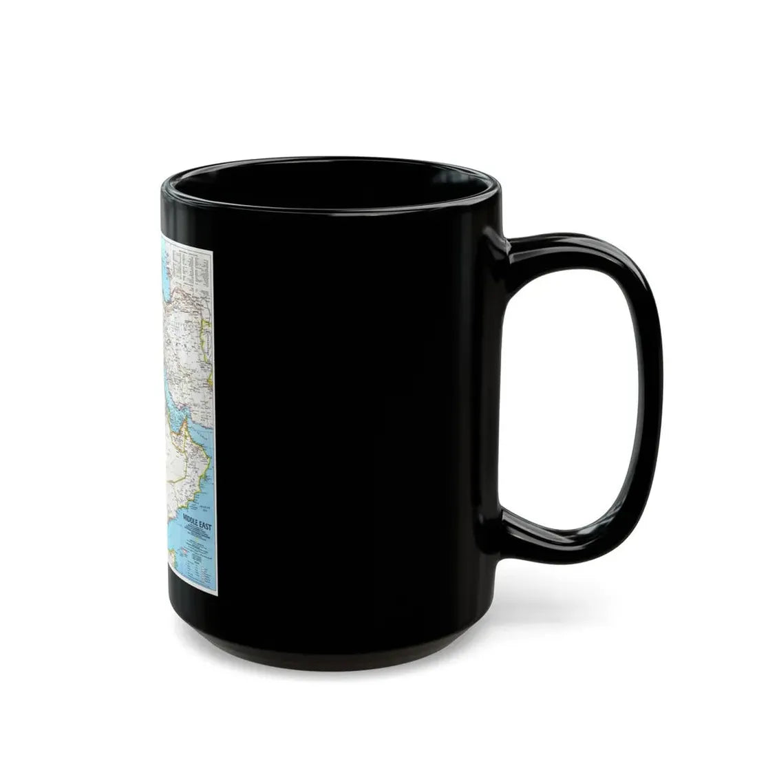 Middle East (1991) (Map) Black Coffee Mug - Go Mug Yourself