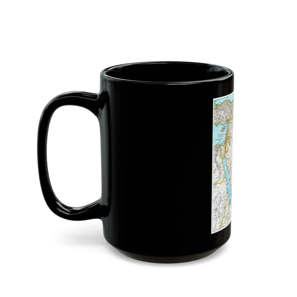 Middle East (1991) (Map) Black Coffee Mug-Go Mug Yourself