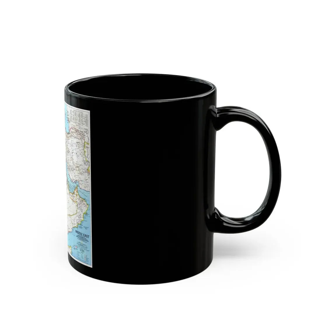 Middle East (1991) (Map) Black Coffee Mug - Go Mug Yourself