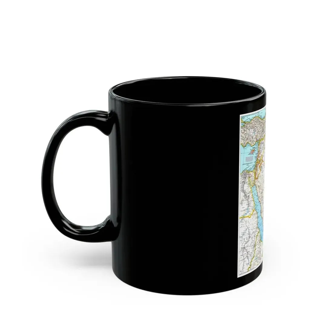 Middle East (1991) (Map) Black Coffee Mug - Go Mug Yourself