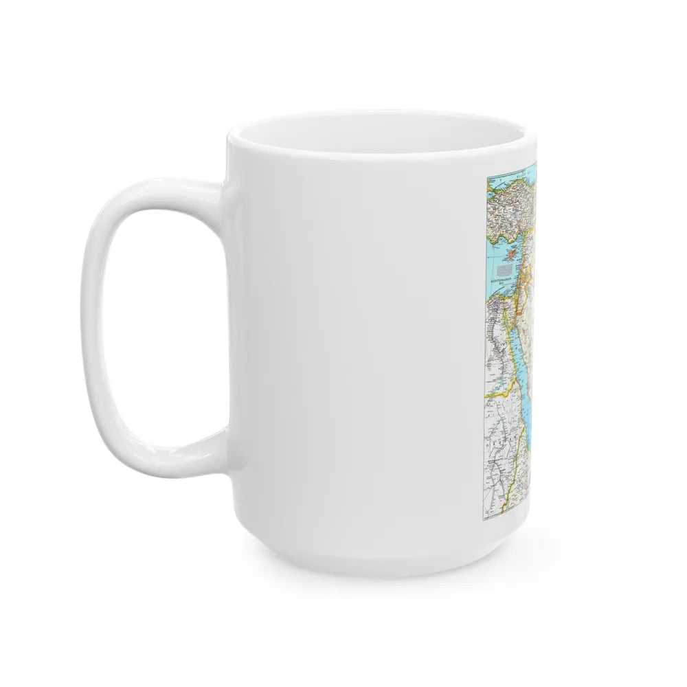 Middle East (1991) (Map) White Coffee Mug-Go Mug Yourself