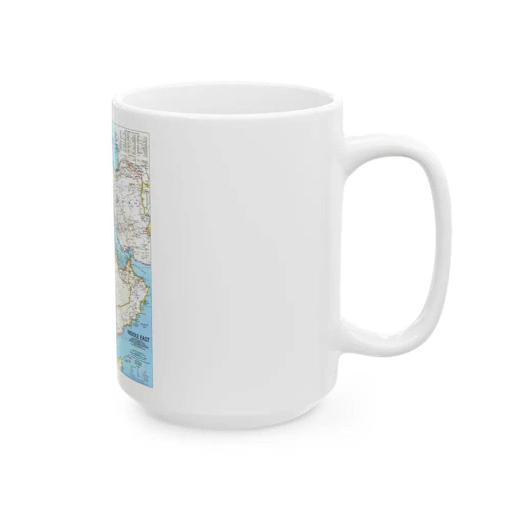 Middle East (1991) (Map) White Coffee Mug-Go Mug Yourself