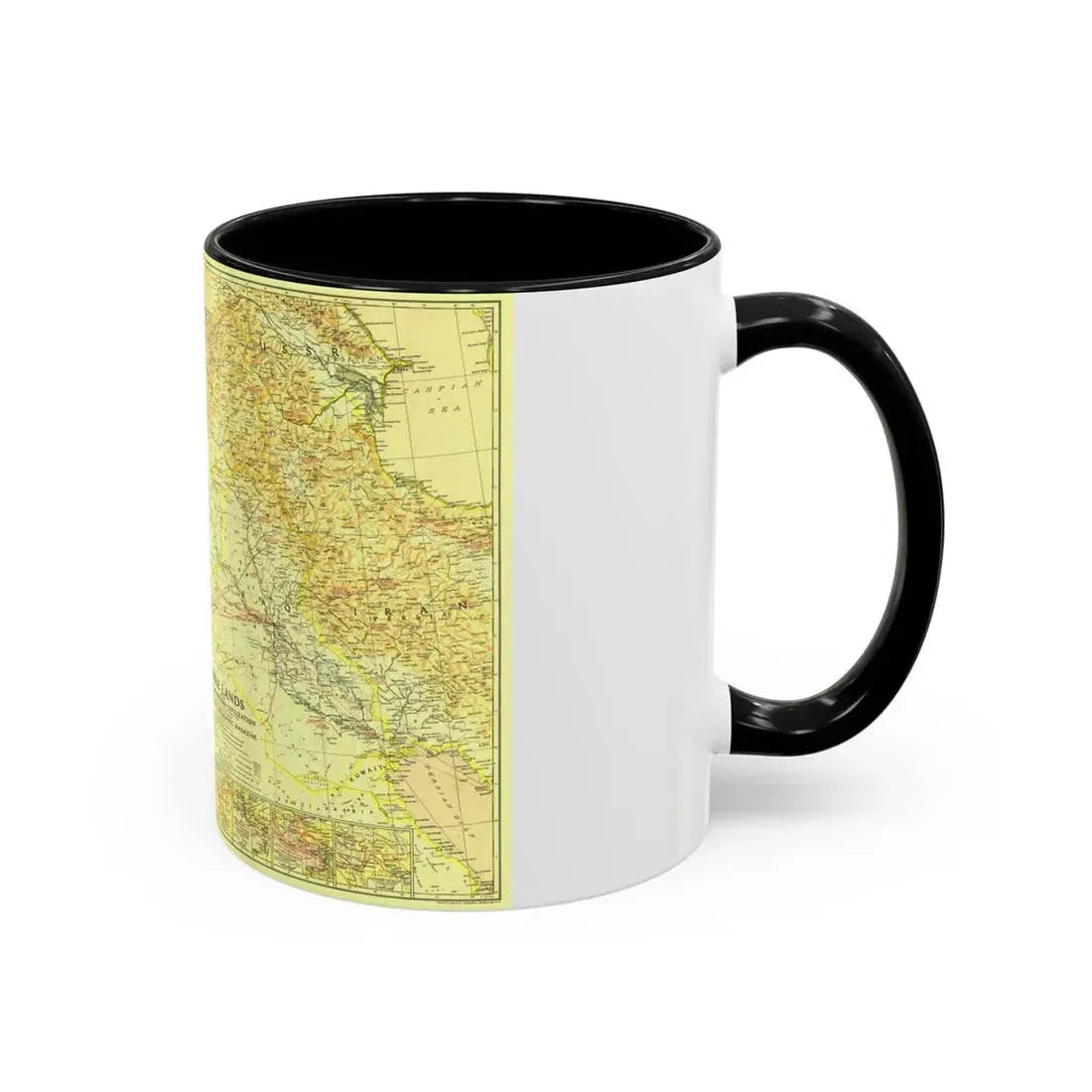Middle East - Bible Lands and the Cradle of Western Civilization (1938) (Map) Accent Coffee Mug - Go Mug Yourself