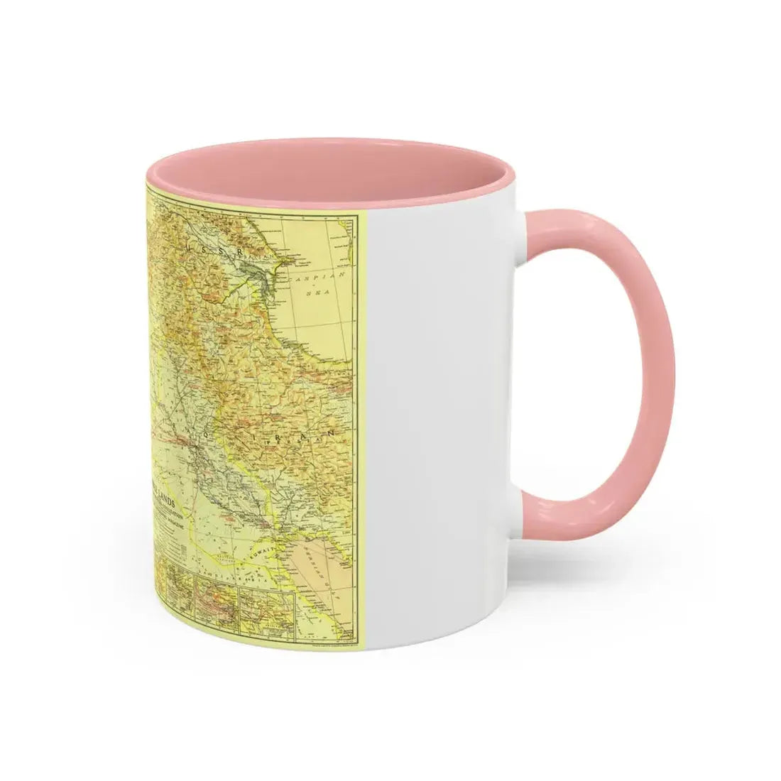 Middle East - Bible Lands and the Cradle of Western Civilization (1938) (Map) Accent Coffee Mug - Go Mug Yourself