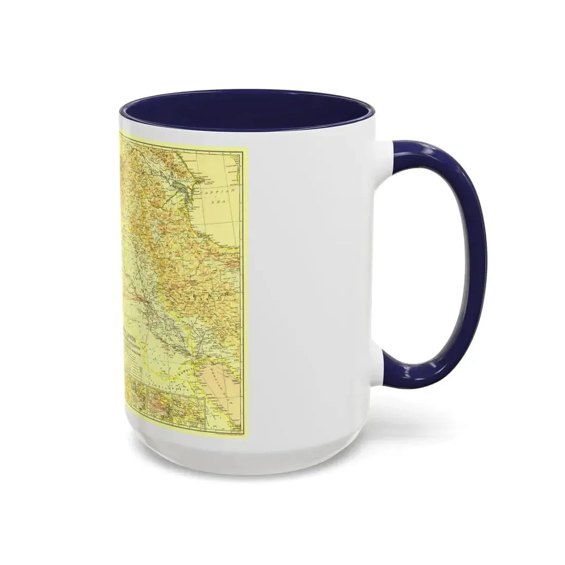 Middle East - Bible Lands and the Cradle of Western Civilization (1938) (Map) Accent Coffee Mug - Go Mug Yourself