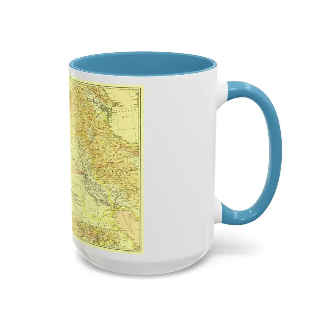 Middle East - Bible Lands and the Cradle of Western Civilization (1938) (Map) Accent Coffee Mug - Go Mug Yourself