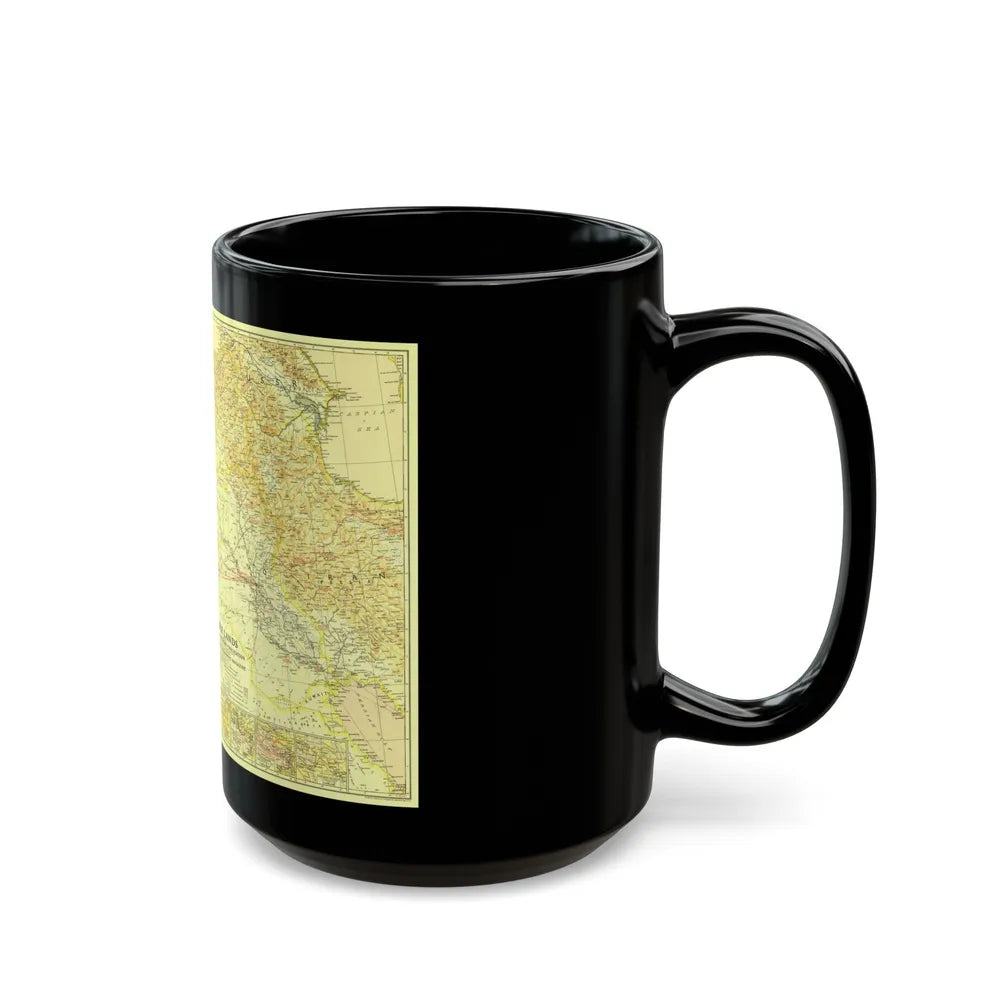 Middle East - Bible Lands and the Cradle of Western Civilization (1938) (Map) Black Coffee Mug-Go Mug Yourself