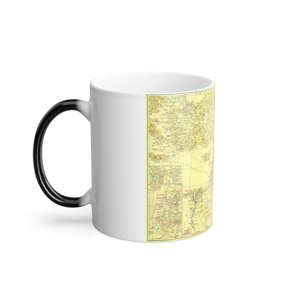 Middle East - Bible Lands and the Cradle of Western Civilization (1938) (Map) Color Changing Mug 11oz-Go Mug Yourself