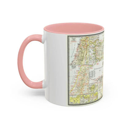 Middle East - Bible Lands and the Cradle of Western Civilization (1946) (Map) Accent Coffee Mug - Go Mug Yourself