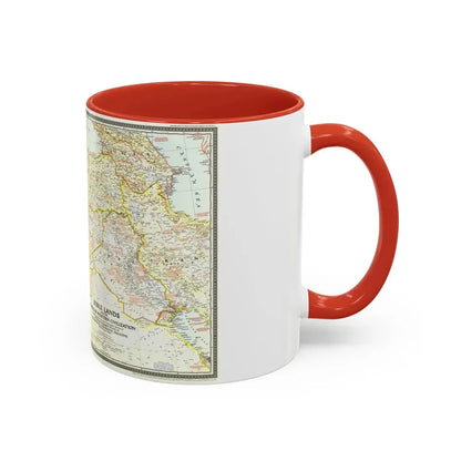 Middle East - Bible Lands and the Cradle of Western Civilization (1946) (Map) Accent Coffee Mug - Go Mug Yourself
