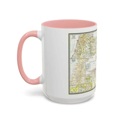 Middle East - Bible Lands and the Cradle of Western Civilization (1946) (Map) Accent Coffee Mug - Go Mug Yourself