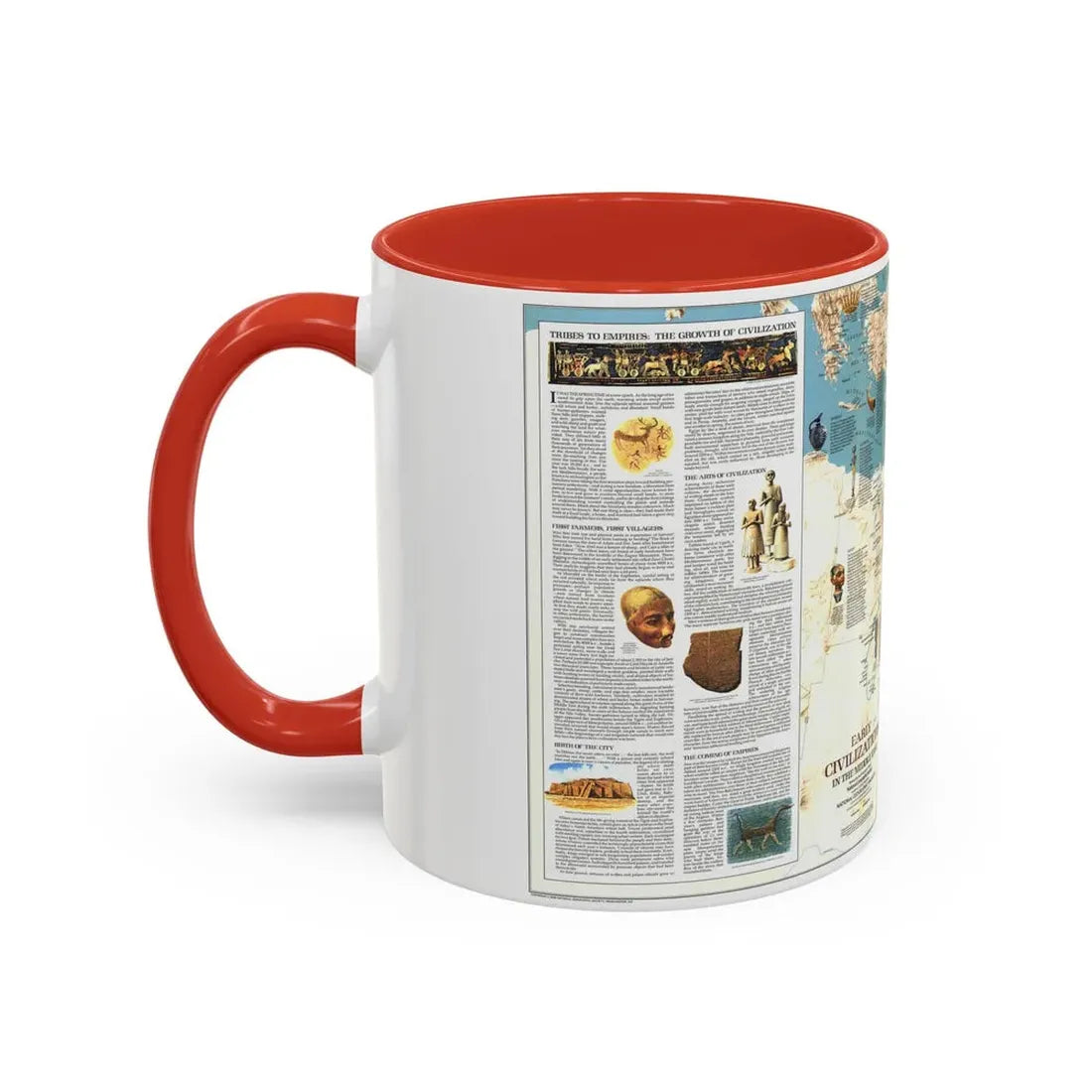 Middle East - Early Civilizations (1978) (Map) Accent Coffee Mug - Go Mug Yourself