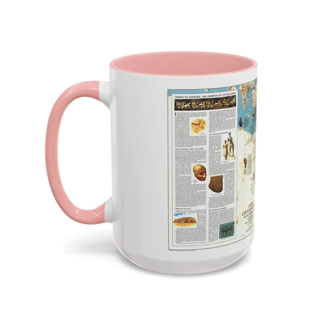 Middle East - Early Civilizations (1978) (Map) Accent Coffee Mug - Go Mug Yourself