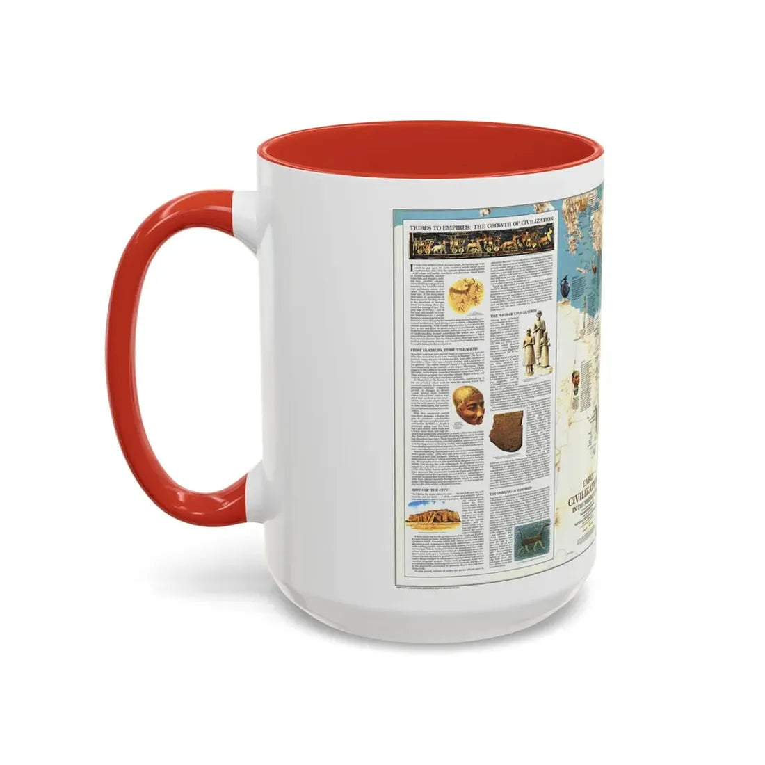 Middle East - Early Civilizations (1978) (Map) Accent Coffee Mug - Go Mug Yourself