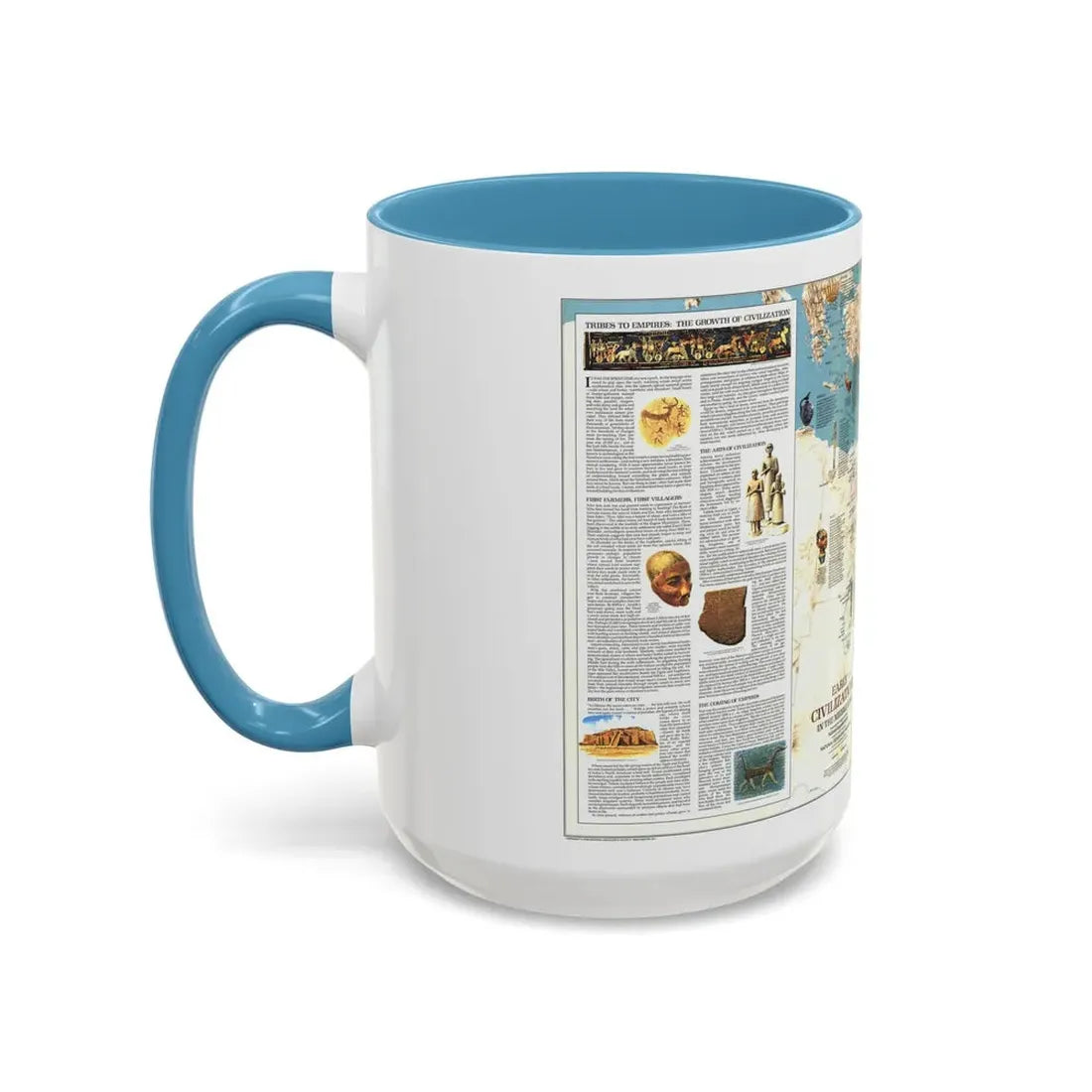 Middle East - Early Civilizations (1978) (Map) Accent Coffee Mug - Go Mug Yourself