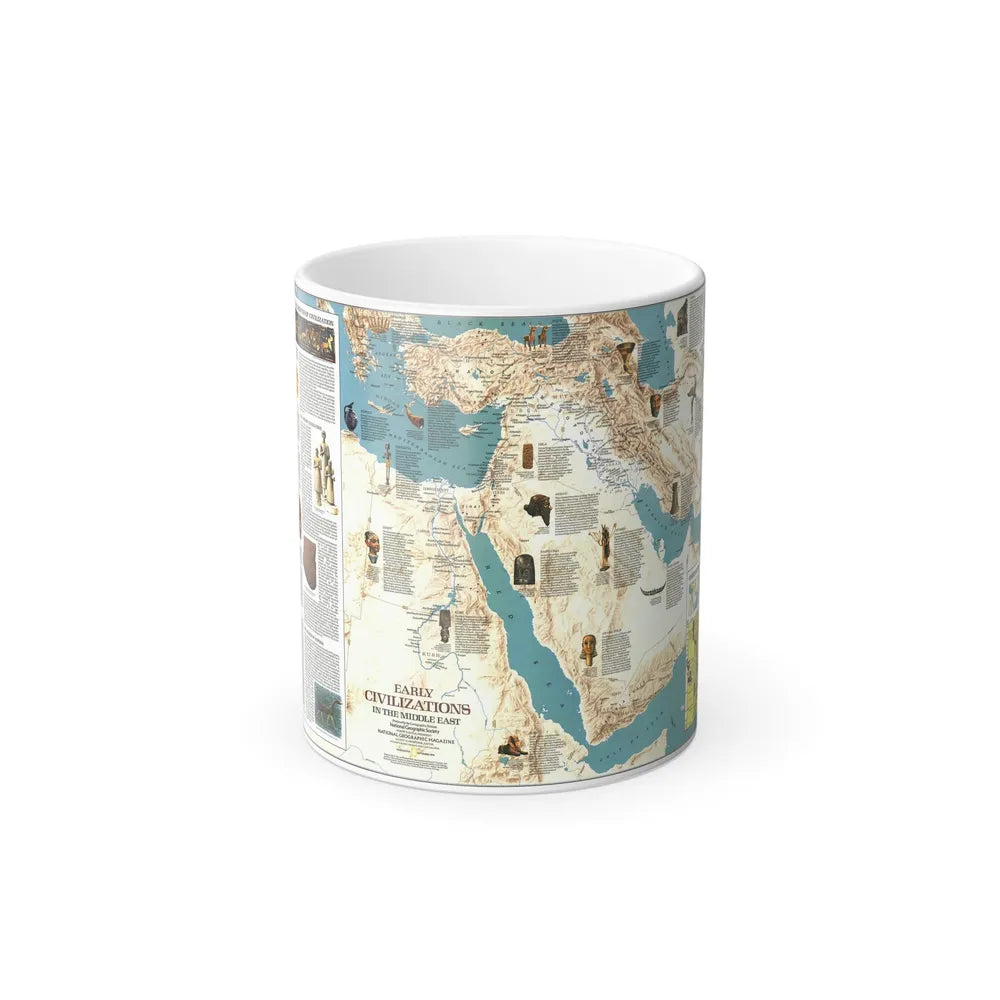 Middle East - Early Civilizations (1978) (Map) Color Changing Mug 11oz-11oz-Go Mug Yourself