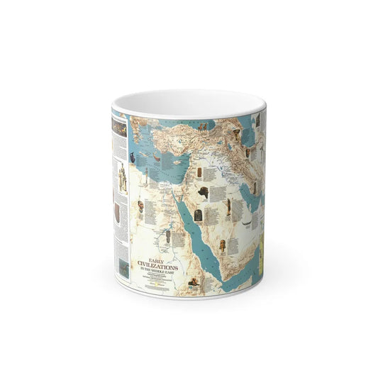 Middle East - Early Civilizations (1978) (Map) Color Changing Mug 11oz-11oz-Go Mug Yourself