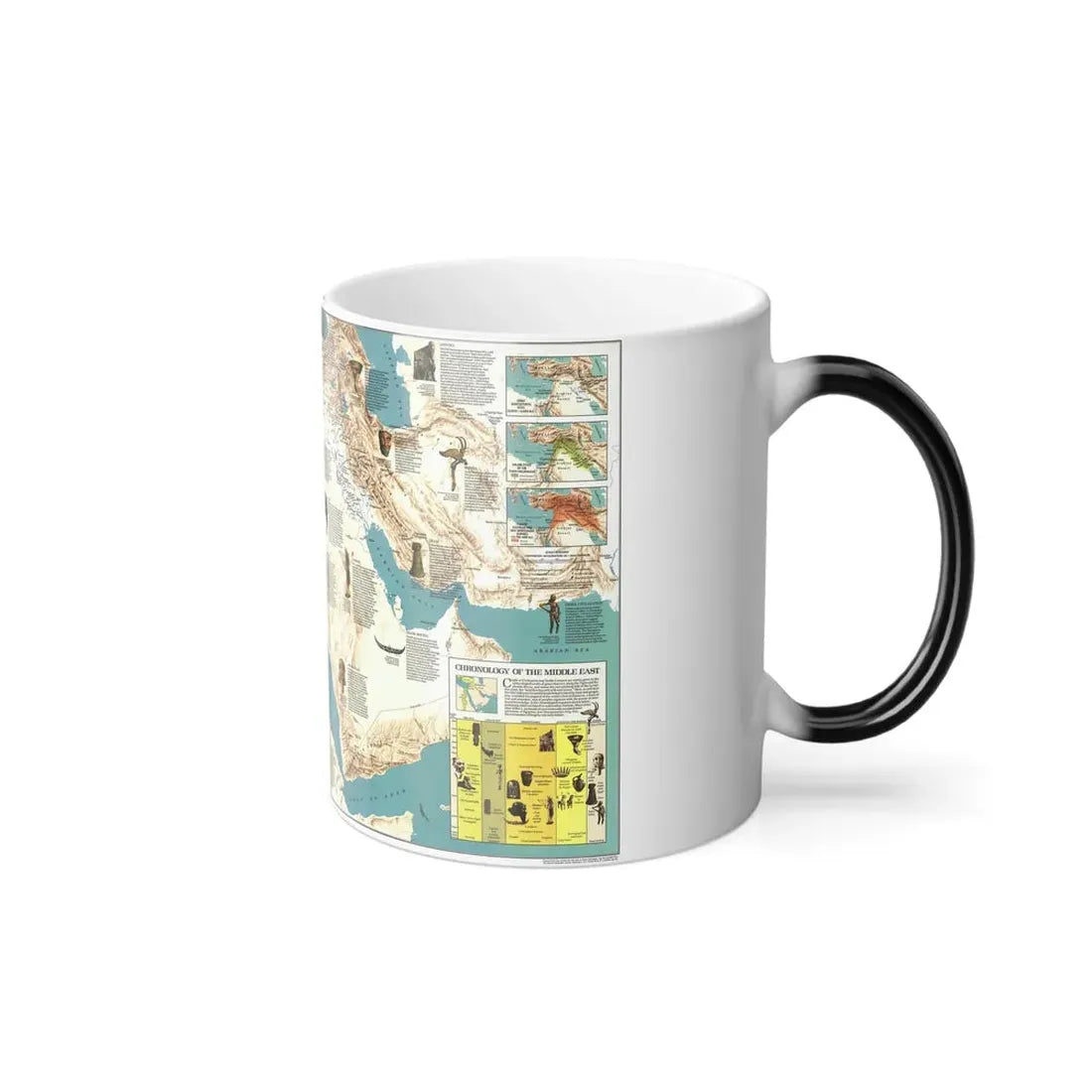 Middle East - Early Civilizations (1978) (Map) Color Changing Mug 11oz - Go Mug Yourself