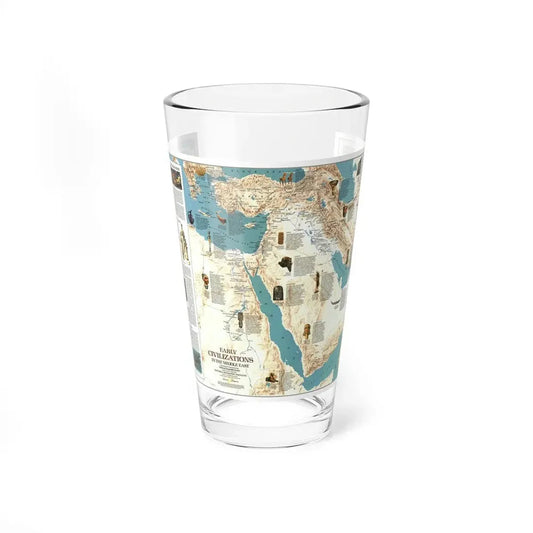 Middle East - Early Civilizations (1978) (Map) Pint Glass 16oz 16oz - Go Mug Yourself