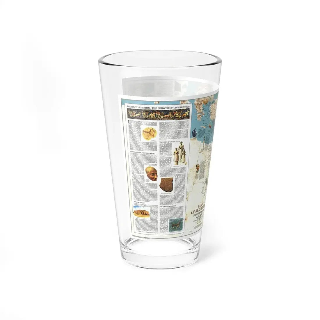 Middle East - Early Civilizations (1978) (Map) Pint Glass 16oz - Go Mug Yourself
