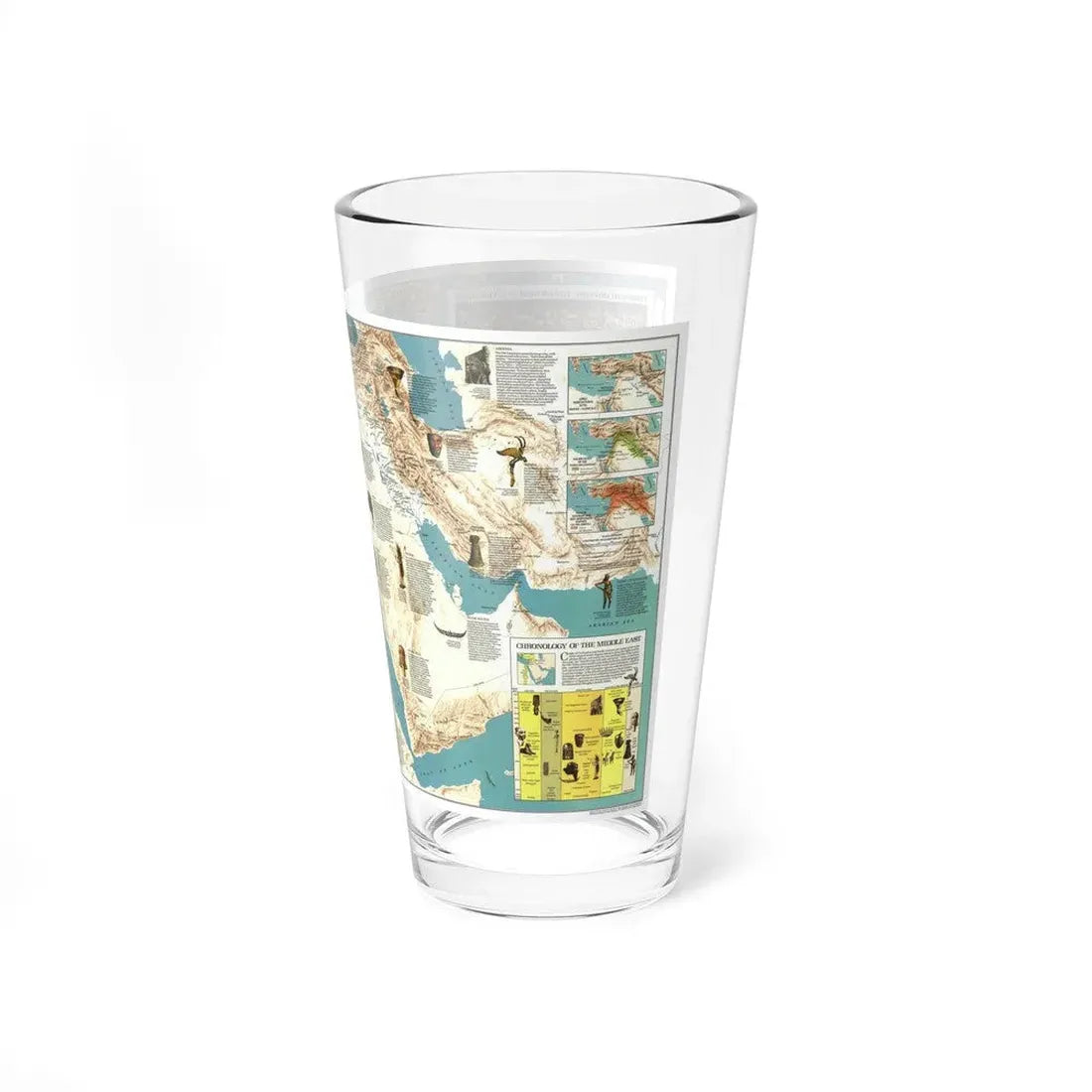 Middle East - Early Civilizations (1978) (Map) Pint Glass 16oz - Go Mug Yourself