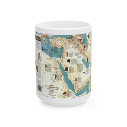 Middle East - Early Civilizations (1978) (Map) White Coffee Mug-15oz-Go Mug Yourself