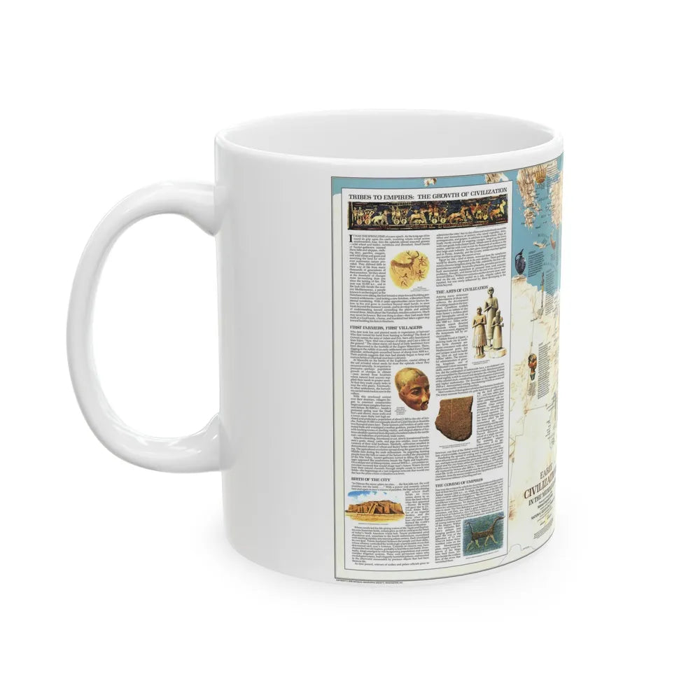 Middle East - Early Civilizations (1978) (Map) White Coffee Mug-Go Mug Yourself