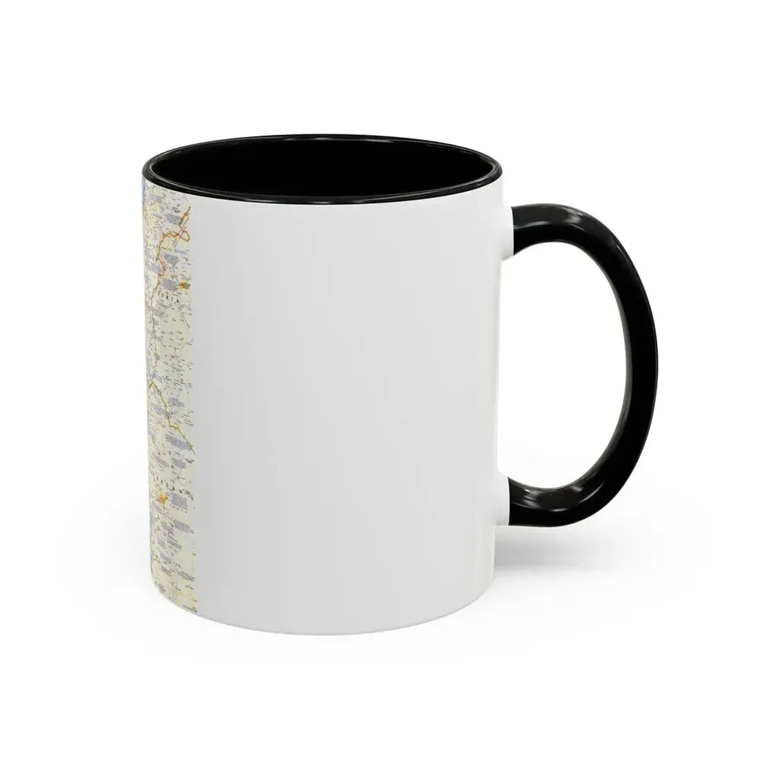 Middle East - Holy Land 1 (1989) (Map) Accent Coffee Mug - Go Mug Yourself
