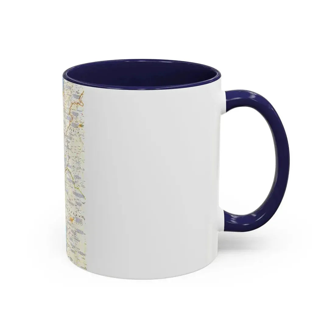 Middle East - Holy Land 1 (1989) (Map) Accent Coffee Mug - Go Mug Yourself