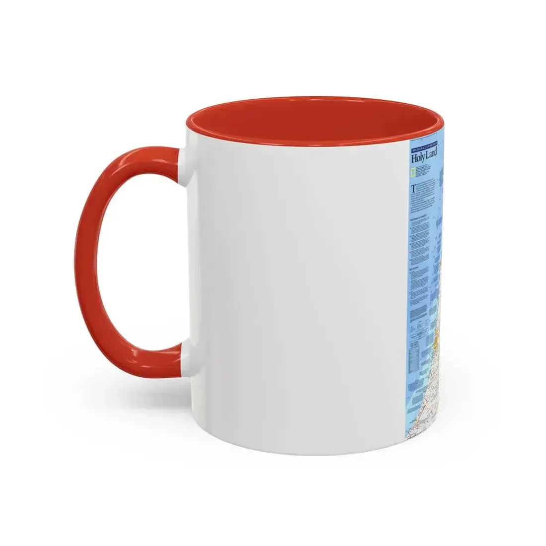 Middle East - Holy Land 1 (1989) (Map) Accent Coffee Mug - Go Mug Yourself